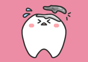 詰め物が欠けた歯