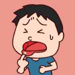 口内炎が痛む男の子