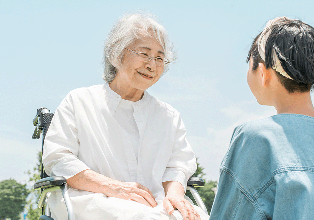 笑顔の高齢者